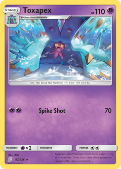 Toxapex - Unified Minds - #97 - Pokemon TCG card