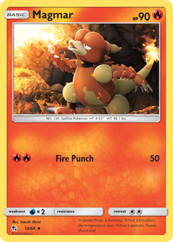 Magmar - Hidden Fates - #10 - Pokemon TCG card