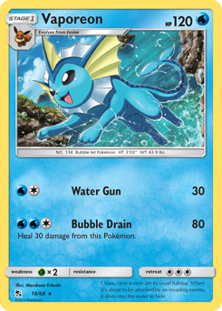 Vaporeon #18 Vaporeon - Hidden Fates - #18 - Pokemon TCG card