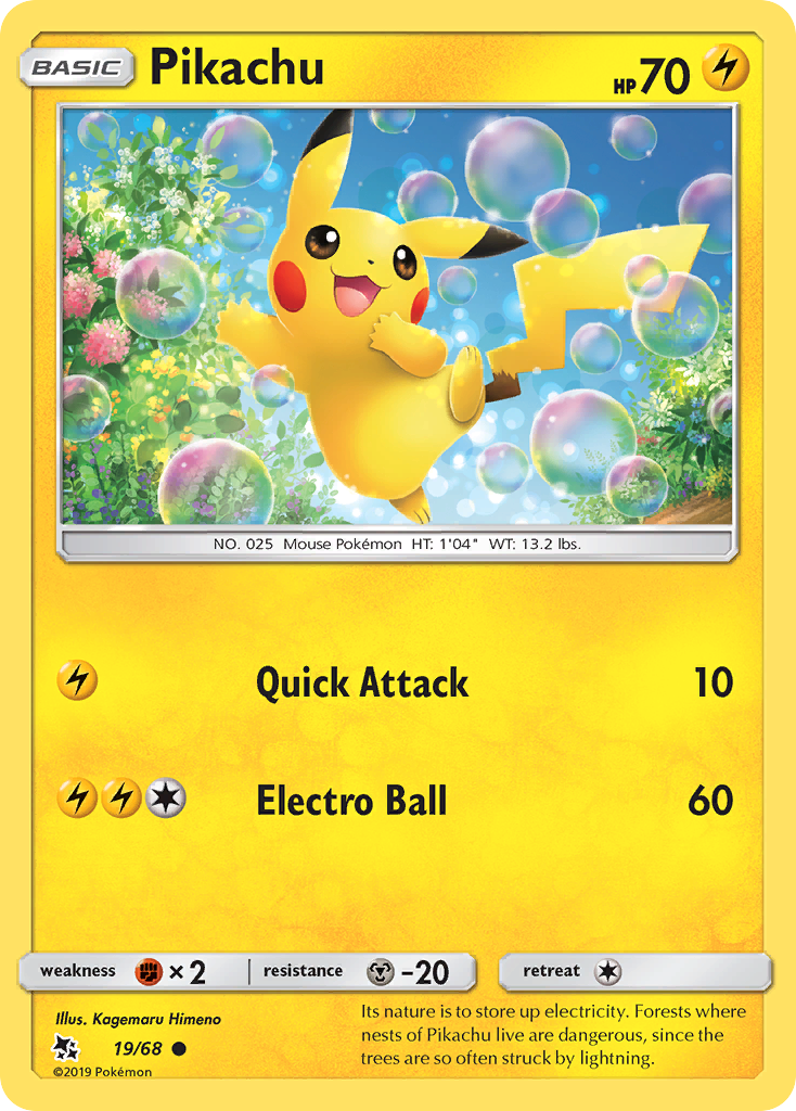Pikachu - Hidden Fates - #19 - Pokemon TCG card