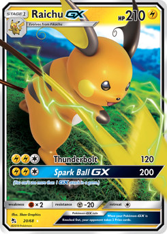 Raichu-GX #20 Raichu-GX - Hidden Fates - #20 - Pokemon TCG card