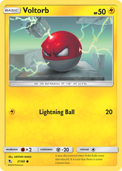 Voltorb - Hidden Fates - #21 - Pokemon TCG card