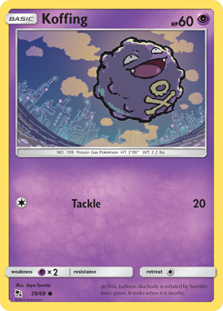 Koffing - Hidden Fates - #28 - Pokemon TCG card