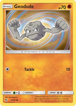 Geodude #33 Geodude - Hidden Fates - #33 - Pokemon TCG card