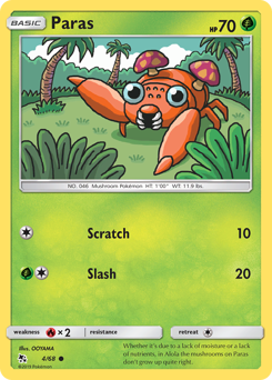 Paras - Hidden Fates - #4 - Pokemon TCG card