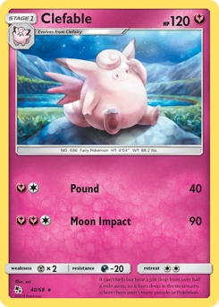 Clefable - Hidden Fates - #40 - Pokemon TCG card
