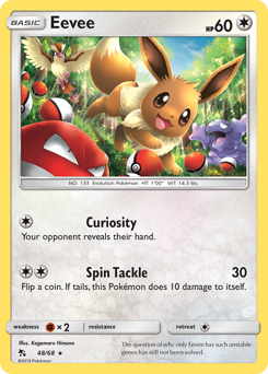 Eevee #48 Eevee - Hidden Fates - #48 - Pokemon TCG card