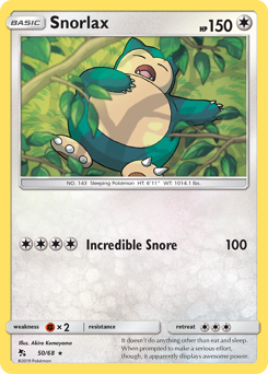 Snorlax - Hidden Fates - #50 - Pokemon TCG card