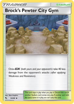 Brock's Pewter City Gym - Hidden Fates - #54 - Pokemon TCG card