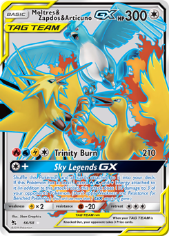 Moltres & Zapdos & Articuno-GX #66 Moltres & Zapdos & Articuno-GX - Hidden Fates - #66 - Pokemon TCG card