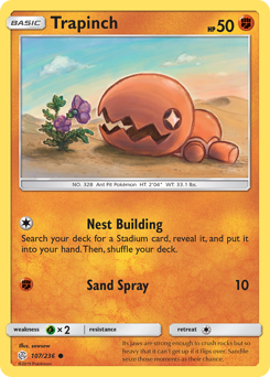 Trapinch #107 Trapinch - Cosmic Eclipse - #107 - Pokemon TCG card