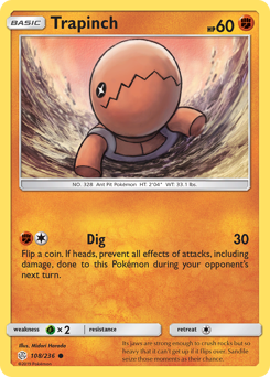 Trapinch #108 Trapinch - Cosmic Eclipse - #108 - Pokemon TCG card