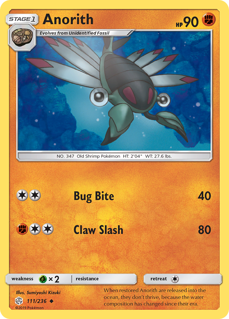 Anorith - Cosmic Eclipse - #111 - Pokemon TCG card