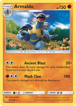 Armaldo - Cosmic Eclipse - #112 - Pokemon TCG card
