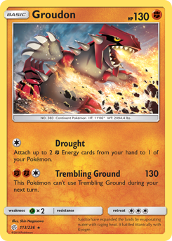 Groudon #113 Groudon - Cosmic Eclipse - #113 - Pokemon TCG card
