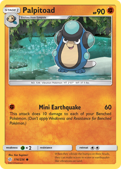 Palpitoad #116 Palpitoad - Cosmic Eclipse - #116 - Pokemon TCG card