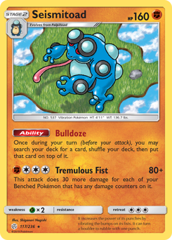 Seismitoad #117 Seismitoad - Cosmic Eclipse - #117 - Pokemon TCG card