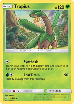 Tropius #12 Tropius - Cosmic Eclipse - #12 - Pokemon TCG card