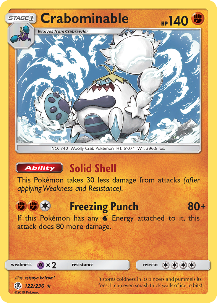 Crabominable - Cosmic Eclipse - #122 - Pokemon TCG card