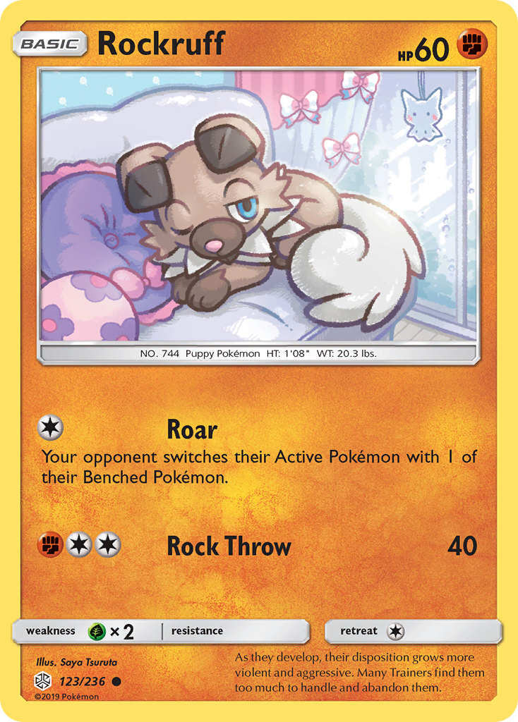 Rockruff - Cosmic Eclipse - #123 - Pokemon TCG card