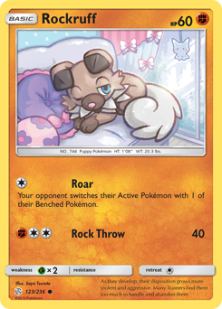 Rockruff - Cosmic Eclipse - #123 - Pokemon TCG card