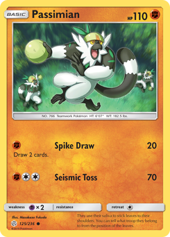 Passimian - Cosmic Eclipse - #125 - Pokemon TCG card