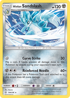 Alolan Sandslash #138 Alolan Sandslash - Cosmic Eclipse - #138 - Pokemon TCG card