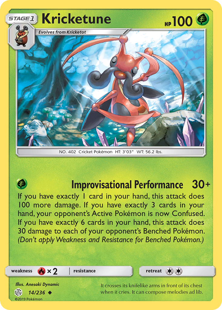 Kricketune - Cosmic Eclipse - #14 - Pokemon TCG card