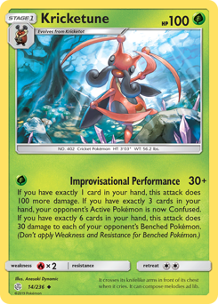Kricketune #14 Kricketune - Cosmic Eclipse - #14 - Pokemon TCG card