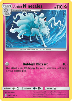 Alolan Ninetales - Cosmic Eclipse - #145 - Pokemon TCG card