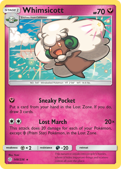 Whimsicott #148 Whimsicott - Cosmic Eclipse - #148 - Pokemon TCG card