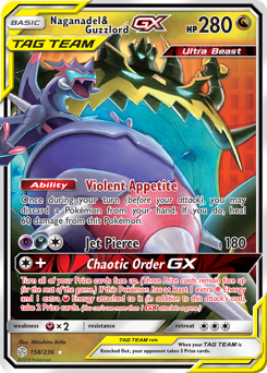 Naganadel & Guzzlord-GX #158 Naganadel & Guzzlord-GX - Cosmic Eclipse - #158 - Pokemon TCG card