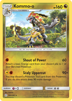 Kommo-o - Cosmic Eclipse - #163 - Pokemon TCG card