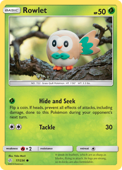 Rowlet #17 Rowlet - Cosmic Eclipse - #17 - Pokemon TCG card