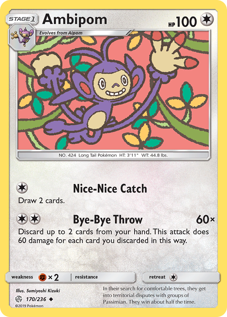 Ambipom - Cosmic Eclipse - #170 - Pokemon TCG card