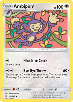 Ambipom - Cosmic Eclipse - #170 - Pokemon TCG card