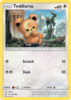 Teddiursa #171 Teddiursa - Cosmic Eclipse - #171 - Pokemon TCG card