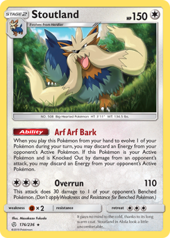 Stoutland #176 Stoutland - Cosmic Eclipse - #176 - Pokemon TCG card