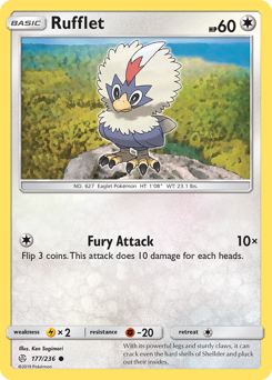 Rufflet #177 Rufflet - Cosmic Eclipse - #177 - Pokemon TCG card