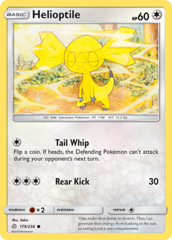 Helioptile #179 Helioptile - Cosmic Eclipse - #179 - Pokemon TCG card