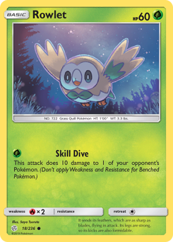 Rowlet #18 Rowlet - Cosmic Eclipse - #18 - Pokemon TCG card
