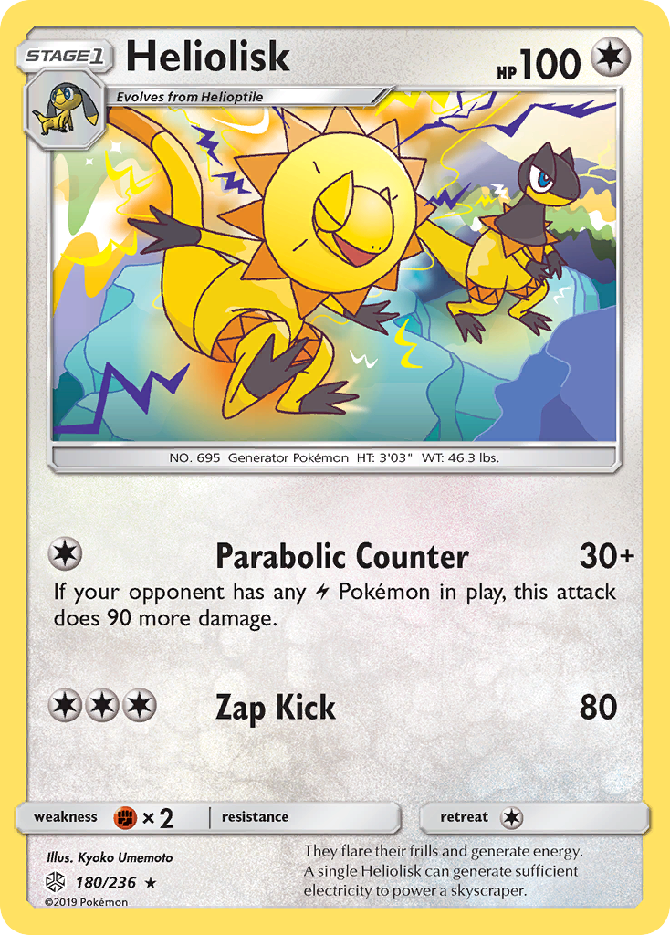 Heliolisk - Cosmic Eclipse - #180 - Pokemon TCG card