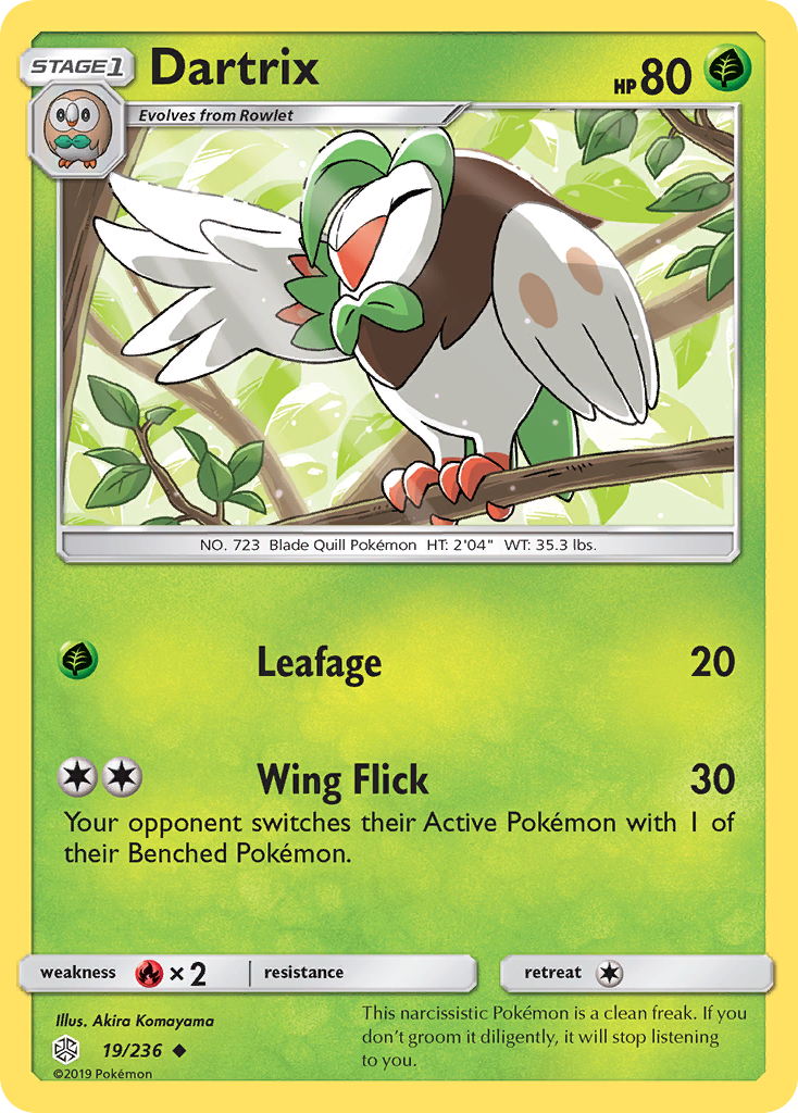Dartrix - Cosmic Eclipse - #19 - Pokemon TCG card