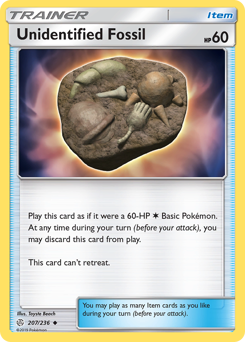 Unidentified Fossil - Cosmic Eclipse - #207 - Pokemon TCG card