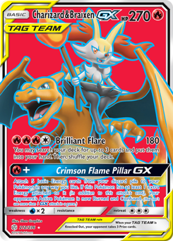 Charizard & Braixen-GX #212 Charizard & Braixen-GX - Cosmic Eclipse - #212 - Pokemon TCG card