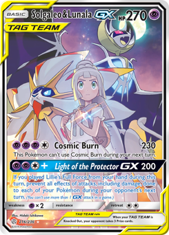 Solgaleo & Lunala-GX #216 Solgaleo & Lunala-GX - Cosmic Eclipse - #216 - Pokemon TCG card