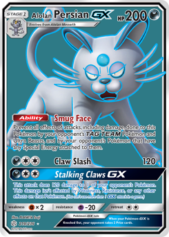 Alolan Persian-GX #219 Alolan Persian-GX - Cosmic Eclipse - #219 - Pokemon TCG card