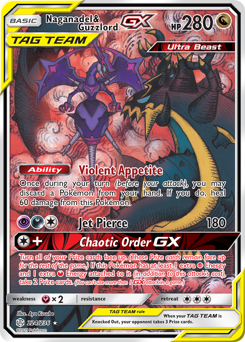 Naganadel & Guzzlord-GX #224 Naganadel & Guzzlord-GX - Cosmic Eclipse - #224 - Pokemon TCG card