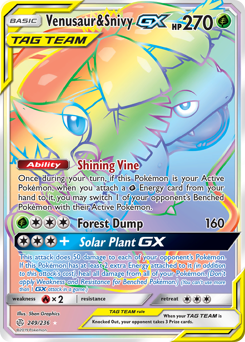 Venusaur & Snivy-GX #249 Venusaur & Snivy-GX - Cosmic Eclipse - #249 - Pokemon TCG card