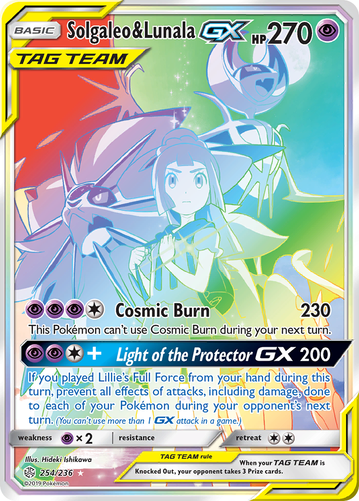 Solgaleo & Lunala-GX - Cosmic Eclipse - #254 - Pokemon TCG card